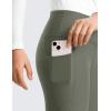 imageCRZ YOGA Girls Thermal Fleece Lined Athletic Leggings Water Resistant High Waist Warm Winter Kids Lounge Pants Side PocketsLight Army Green