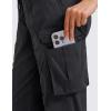 imageCRZ YOGA Lightweight Workout Cargo Joggers for Women Ruched Casual Travel Athletic Hiking Pants with PocketsBlack