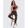 imageCRZ YOGA Lightweight Workout Cargo Joggers for Women Ruched Casual Travel Athletic Hiking Pants with PocketsHot Fudge Brown