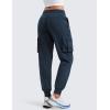 imageCRZ YOGA Lightweight Workout Cargo Joggers for Women Ruched Casual Travel Athletic Hiking Pants with PocketsInk Blue