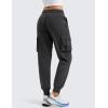 imageCRZ YOGA Lightweight Workout Cargo Joggers for Women Ruched Casual Travel Athletic Hiking Pants with PocketsInk Gray
