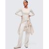 imageCRZ YOGA Long Sleeve Shirts for Women Soft Crew Neck Fall Basic Tight Tops Fitted Casual Going Out Tee ShirtMilky White