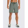 imageCRZ YOGA Mens FourWay Stretch Workout Shorts  7 Soft Durable Casual Athletic Shorts with Pockets Gym Running HikingGrey Sage