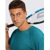 imageCRZ YOGA Mens Workout Short Sleeve TShirt Quick Dry Gym Athletic Running Stretchy Tee Shirts TopGreen Jade