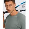 imageCRZ YOGA Mens Workout Short Sleeve TShirt Quick Dry Gym Athletic Running Stretchy Tee Shirts TopGrey Sage