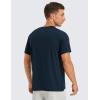 imageCRZ YOGA Mens Workout Short Sleeve TShirt Quick Dry Gym Athletic Running Stretchy Tee Shirts TopNautical Navy Blue