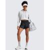 imageCRZ YOGA Mid Waisted Running Shorts for Women Soft Gym Athletic Workout Shorts with Zipper Pocket Liner Quick DryBlack Tie Dye Flowers