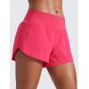 imageCRZ YOGA Mid Waisted Running Shorts for Women Soft Gym Athletic Workout Shorts with Zipper Pocket Liner Quick DryLip Gloss Pink