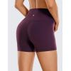 imageCRZ YOGA Womens Butterluxe Biker Shorts 4  High Waisted Booty Workout Volleyball Yoga SpandexDeep Purple