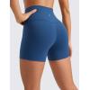 imageCRZ YOGA Womens Butterluxe Biker Shorts 4  High Waisted Booty Workout Volleyball Yoga SpandexFrench Navy