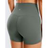imageCRZ YOGA Womens Butterluxe Biker Shorts 4  High Waisted Booty Workout Volleyball Yoga SpandexGrey Sage