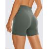 imageCRZ YOGA Womens Butterluxe Biker Shorts 4  High Waisted Booty Workout Volleyball Yoga SpandexGrey Sage