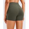 imageCRZ YOGA Womens Butterluxe Biker Shorts 4  High Waisted Booty Workout Volleyball Yoga SpandexLight Army Green