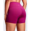 imageCRZ YOGA Womens Butterluxe Biker Shorts 4  High Waisted Booty Workout Volleyball Yoga SpandexMagenta Purple