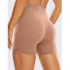 imageCRZ YOGA Womens Butterluxe Biker Shorts 4  High Waisted Booty Workout Volleyball Yoga SpandexMocha Mousse