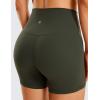 imageCRZ YOGA Womens Butterluxe Biker Shorts 4  High Waisted Booty Workout Volleyball Yoga SpandexOlive Green