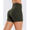 imageCRZ YOGA Womens Butterluxe Biker Shorts 4  High Waisted Booty Workout Volleyball Yoga SpandexOlive Green