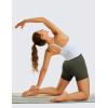 imageCRZ YOGA Womens Butterluxe Biker Shorts 4  High Waisted Booty Workout Volleyball Yoga SpandexOlive Green