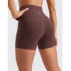 imageCRZ YOGA Womens Butterluxe Biker Shorts 4  High Waisted Booty Workout Volleyball Yoga SpandexTaupe