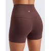 imageCRZ YOGA Womens Butterluxe Biker Shorts 4  High Waisted Booty Workout Volleyball Yoga SpandexTaupe