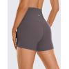 imageCRZ YOGA Womens Butterluxe Biker Shorts 4  High Waisted Booty Workout Volleyball Yoga SpandexTornado Grey