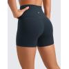 imageCRZ YOGA Womens Butterluxe Biker Shorts 4  High Waisted Booty Workout Volleyball Yoga SpandexTrue Navy