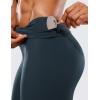 imageCRZ YOGA Womens Hugged Feeling Compression Leggings 25 Inches  Thick High Waisted Tummy Control Workout LeggingsTrue Navy