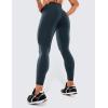 imageCRZ YOGA Womens Hugged Feeling Compression Leggings 25 Inches  Thick High Waisted Tummy Control Workout LeggingsTrue Navy