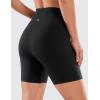 imageCRZ YOGA Womens Naked Feeling Biker Shorts  6 Inches High Waist Yoga Workout Running Gym Spandex ShortsBlack