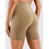 imageCRZ YOGA Womens Naked Feeling Biker Shorts  6 Inches High Waist Yoga Workout Running Gym Spandex ShortsCalifornia Sand