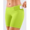 imageCRZ YOGA Womens Naked Feeling Biker Shorts  6 Inches High Waist Yoga Workout Running Gym Spandex ShortsChartreuse