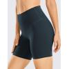 imageCRZ YOGA Womens Naked Feeling Biker Shorts  6 Inches High Waist Yoga Workout Running Gym Spandex ShortsDark Green