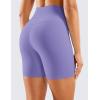 imageCRZ YOGA Womens Naked Feeling Biker Shorts  6 Inches High Waist Yoga Workout Running Gym Spandex ShortsDark Lavender Purple