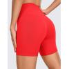 imageCRZ YOGA Womens Naked Feeling Biker Shorts  6 Inches High Waist Yoga Workout Running Gym Spandex ShortsDeep Red