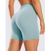 imageCRZ YOGA Womens Naked Feeling Biker Shorts  6 Inches High Waist Yoga Workout Running Gym Spandex ShortsLight Grayish Blue