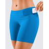 imageCRZ YOGA Womens Naked Feeling Biker Shorts  6 Inches High Waist Yoga Workout Running Gym Spandex ShortsMadagascar Blue