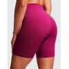 imageCRZ YOGA Womens Naked Feeling Biker Shorts  6 Inches High Waist Yoga Workout Running Gym Spandex ShortsMagenta Purple