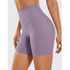 imageCRZ YOGA Womens Naked Feeling Biker Shorts  6 Inches High Waist Yoga Workout Running Gym Spandex ShortsMatt Purple