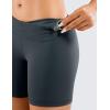 imageCRZ YOGA Womens Naked Feeling Biker Shorts  6 Inches High Waist Yoga Workout Running Gym Spandex ShortsMelanite