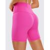 imageCRZ YOGA Womens Naked Feeling Biker Shorts  6 Inches High Waist Yoga Workout Running Gym Spandex ShortsNeon Light Purple