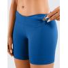 imageCRZ YOGA Womens Naked Feeling Biker Shorts  6 Inches High Waist Yoga Workout Running Gym Spandex ShortsOcean Blue