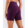 imageCRZ YOGA Womens Naked Feeling Biker Shorts  6 Inches High Waist Yoga Workout Running Gym Spandex ShortsPlum Magenta