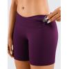 imageCRZ YOGA Womens Naked Feeling Biker Shorts  6 Inches High Waist Yoga Workout Running Gym Spandex ShortsPlum Magenta