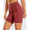 imageCRZ YOGA Womens Naked Feeling Biker Shorts  6 Inches High Waist Yoga Workout Running Gym Spandex ShortsSavannah Red