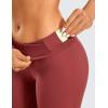 imageCRZ YOGA Womens Naked Feeling Biker Shorts  6 Inches High Waist Yoga Workout Running Gym Spandex ShortsSavannah Red
