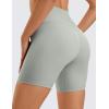 imageCRZ YOGA Womens Naked Feeling Biker Shorts  6 Inches High Waist Yoga Workout Running Gym Spandex ShortsSterling