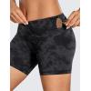 imageCRZ YOGA Womens Naked Feeling Biker Shorts  6 Inches High Waist Yoga Workout Running Gym Spandex ShortsTie Dye Smoke Ink