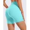 imageCRZ YOGA Womens Naked Feeling Biker Shorts  6 Inches High Waist Yoga Workout Running Gym Spandex ShortsTurquoise