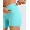 imageCRZ YOGA Womens Naked Feeling Biker Shorts  6 Inches High Waist Yoga Workout Running Gym Spandex ShortsTurquoise