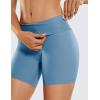 imageCRZ YOGA Womens Naked Feeling Biker Shorts  6 Inches High Waist Yoga Workout Running Gym Spandex ShortsUniverse Blue